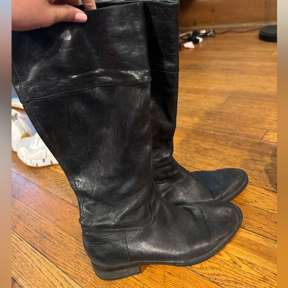 Born - Black Leather knee high boots